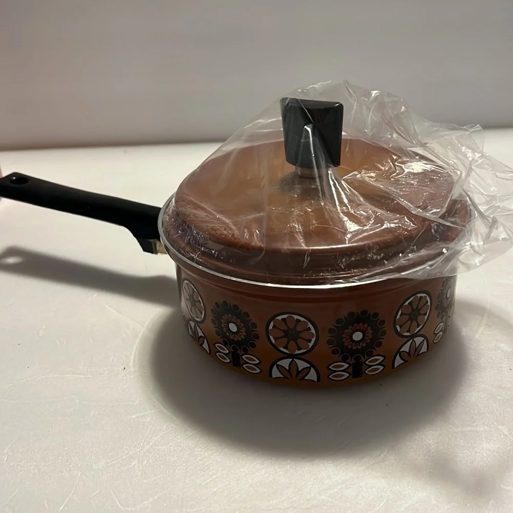 Ekco Eterna Country Garden Teflon Covered Sauce Pan NOS in box
